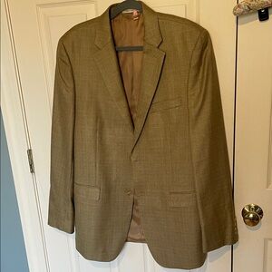 Lauren Ralph Lauren trim, fit silk and wool Men's Tan Blazer size 42 long